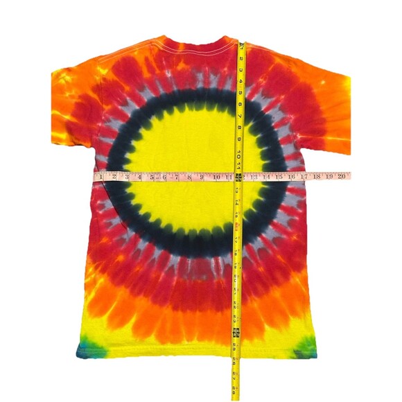 Vintage Anvil Tag Tie Dye Smiley Long Sleeve T Shirt Size Small 90s - Picture 4 of 4